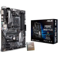Placa de baza Asus PRIME B450-PLUS + AMD Ryzen 5 3600 3.6GHz
