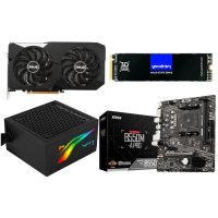Placa video Asus DUAL-RX6600XT-O8G + B550M-A PRO ?+ SSDPR-PX500-512-8 LUX-RGB-550