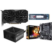 Placa video Gigabyte GV-N1656WF2OC-4GD 2.0 + B450M S2H GP-GSM2NE3512GNTD GP-P450B