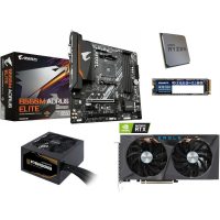 Placa video Gigabyte GV-N306TEAGLE OC-8GD + 100-100000065 B550M AORUS ELITE GP-GM30512G-G GP-P650B