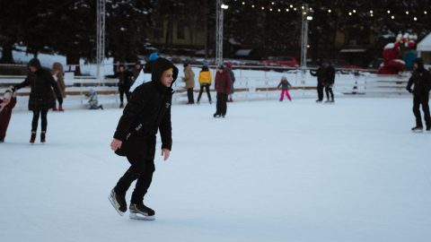 Winter Ice Skating Rink