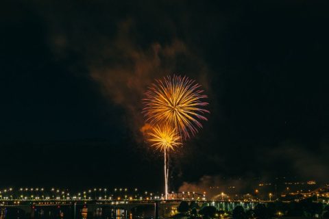 Naples New Year Fireworks over the Bay