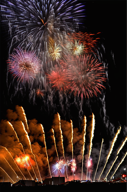 New Years Eve Fireworks over Malé Harbour