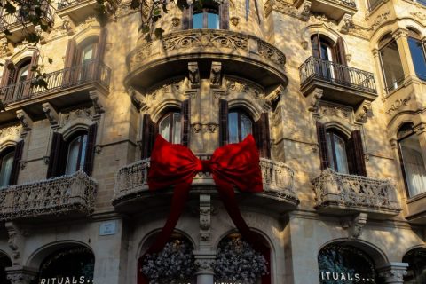 Christmas Lights on Passeig de Gràcia and Portal de l'Àngel