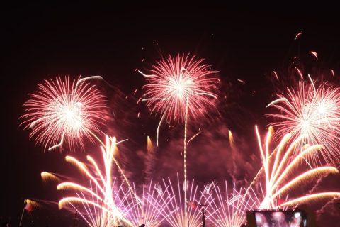 Poipu New Year Fireworks and Torch Lighting