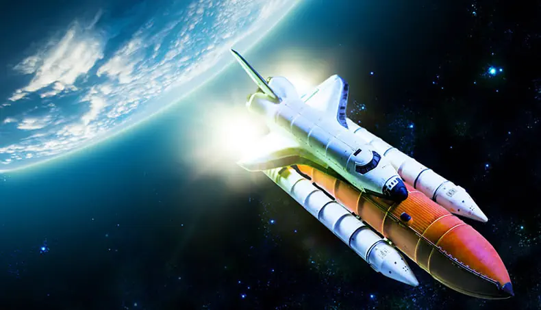 NAVETTE, TERRE, PLANÈTE, ESPACE, ÉTOILE