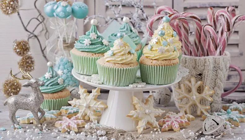 CUPCAKE, COOKIE, DEER, JINGLE BELL, CANDY CANE