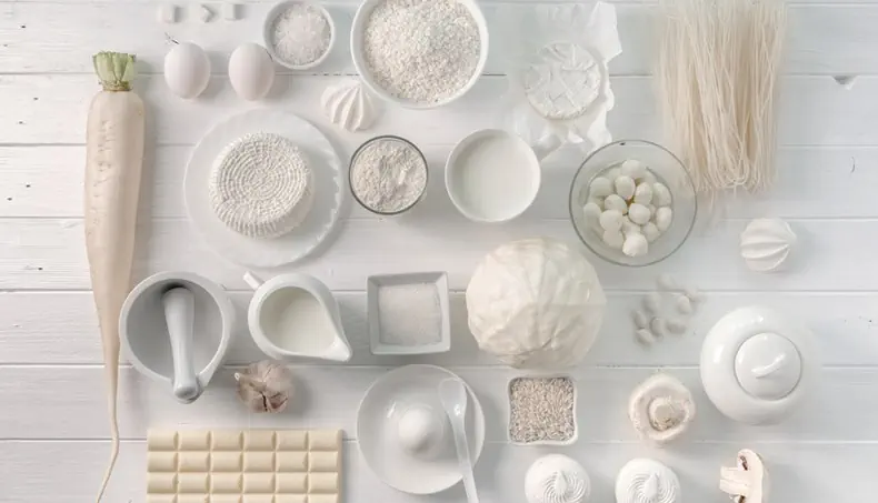 WIT, CHOCOLADE, KNOFLOOK, BOERENKAAS, KOOL