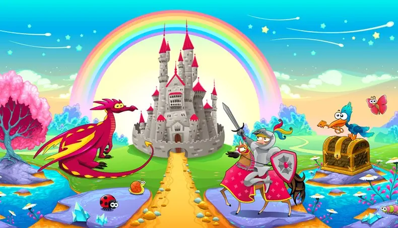 RAINBOW, CASTLE, LADYBUG, KNIGHT, SHIELD