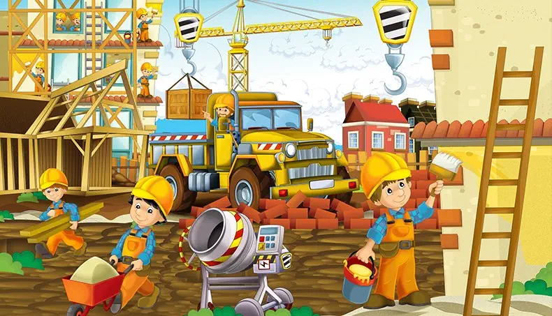 CONSTRUCTION, BUILDER, CRANE, PLANK, LADDER