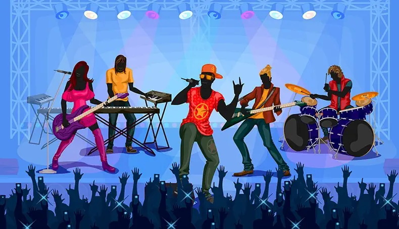 PERFORMANCE, BAND, MUSIC, AUDIENCE, CROWD