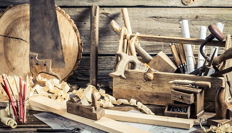 SAW, NAIL, WORKSHOP, CHISEL, SHAVINGS