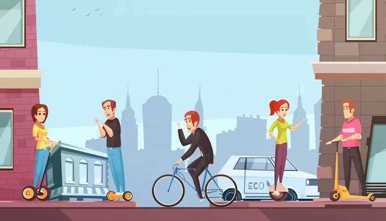 SEGWAY, TRANSPORT, CITYSCAPE, SCOOTER, HOVERBOARD