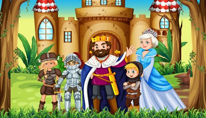 CASTELLO, CORONA, RE, REGINA, CAVALIERE