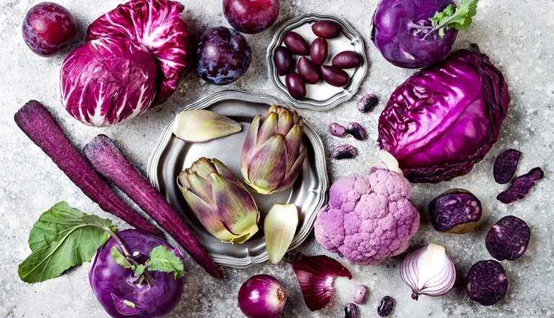 ARTICHOKE, KOHLRABI, RED CABBAGE, PLUM, ROOT VEGGIES