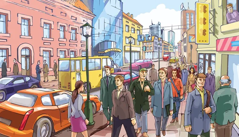 CITY, STREET, BUS, AUTOMOBILE, MARQUEE