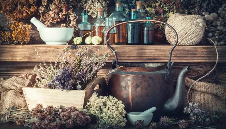 MORTAR, PESTLE, BAG, COIL, KETTLE