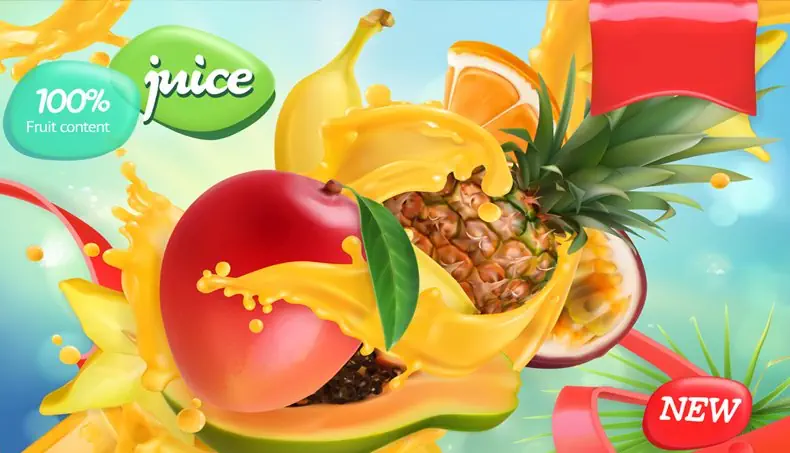 ADVERTISE, JUICE, FRUITS, HUNDRED, PERCENT