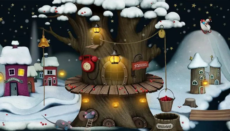 PHONE, MOUSE, SLED, WINTER, SNOW