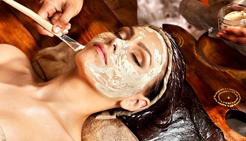 MASQUE FACIAL, SPA, PINCEAU, SOIN DU VISAGE, CHEVEUX