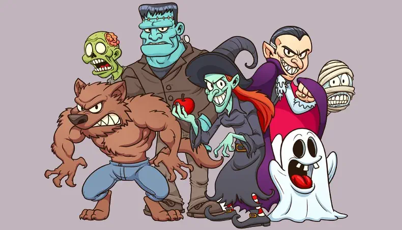 VJEŠTICA, FRANKENSTEIN, VUKODLAK, MUMIJA, DUH
