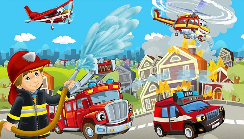 BOMBERO, INCENDIO, HELICÓPTERO, AVIÓN, CASCO