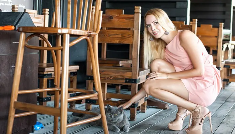 SLINGBACKS, CAT, BLONDE, HEEL, BAR STOOL