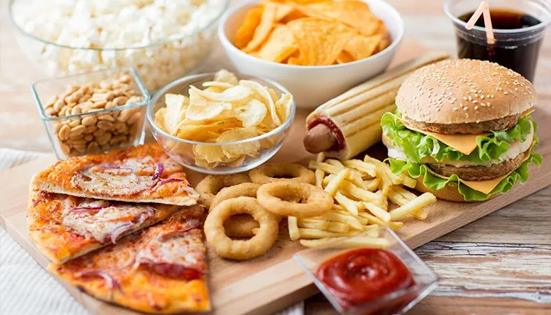 RESTAURATION RAPIDE, PIZZA, FRITES, MORCEAUX, PAIN