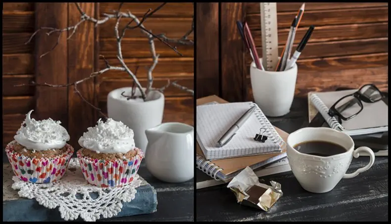 CHOCOLATE, COFFEE, GLASSES, RULER, CUPCAKE