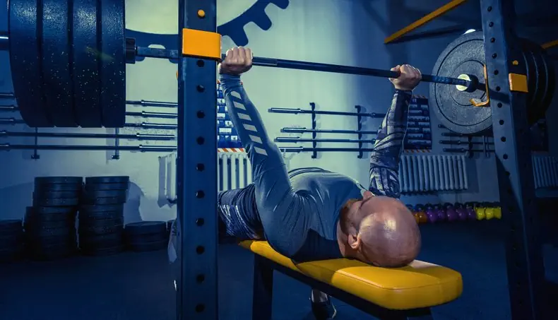 BALD, BARBELL, BENCH, KETTLEBELL, HOLE