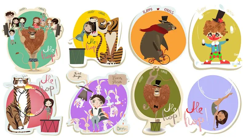 TIGER, BEAR, CLOWN, MAGICIAN, AERIALIST