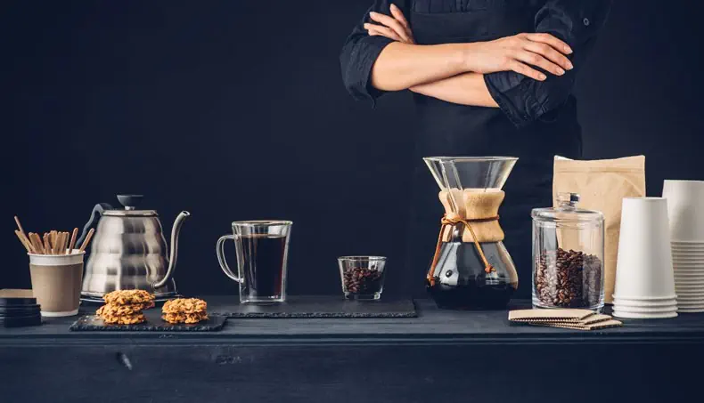BARTENDER, COFFEE BEANS, COOKIES, BLACK, TEAPOT