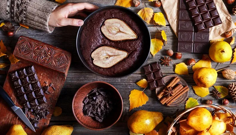 MANGA, PULGAR, MITAD, CHOCOLATE, HOJA