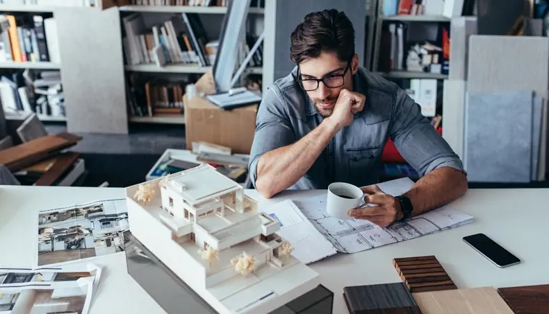 ARCHITECT, MODEL, CUP, BOOKS, PHOTO