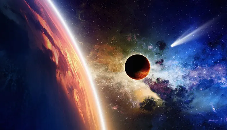 COMET, SPACE, PLANET, NEBULA, ATMOSPHERE