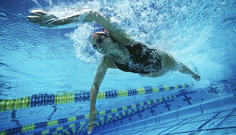 NATATION, MAILLOT, PISCINE, CRAWL, EAU