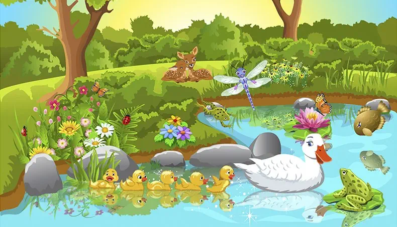 GAMO, PATINHO, PATO, NINHADA, LIBÉLULA