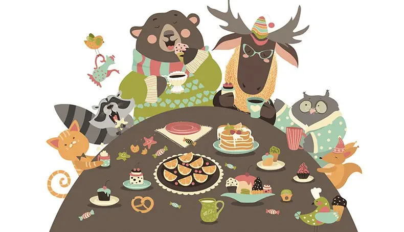 TAIL, CAT, RACCOON, BEAR, PANCAKES