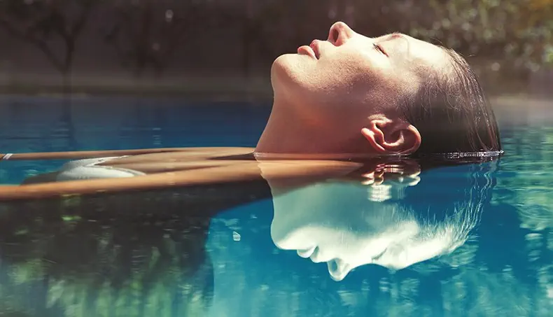 PROFIL, RELAXATION, REFLET, FRONT, JOUE