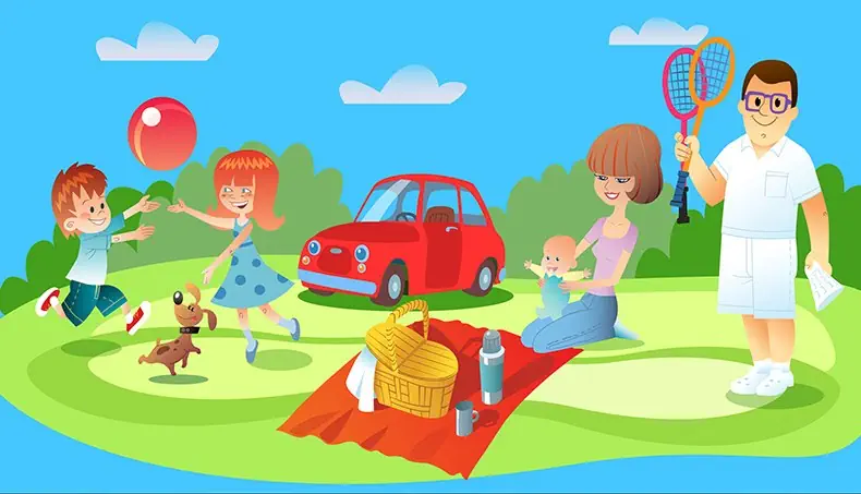 PICKNICK, FADER, FJÄDERBOLL, RACKET, SPÄDBARN