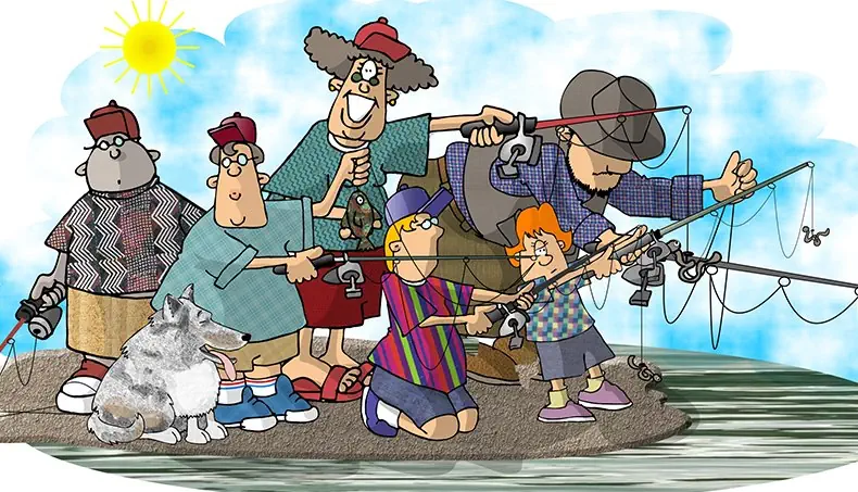FISHER, FAMILY, TONGUE, DOG, FISH
