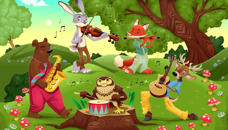 BAND, HARE, BEAR, OWL, DEER
