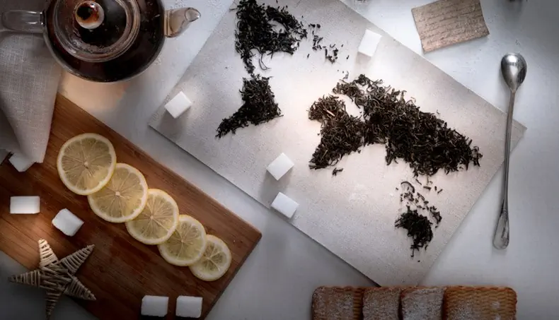 TÉ, LIMÓN, ESTRELLA, GALLETA, AZÚCAR