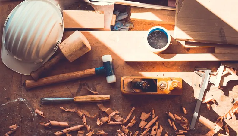 WOODWORKING, PLANE, HELMET, SCOTCH, CARDBOARD
