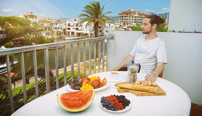 BREAKFAST, TERRACE, HOTEL, RESORT, VEGAN