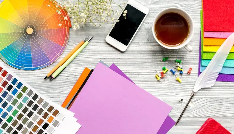 GYPSOPHILA, SMARTPHONE, THUMBTACK, COLOR WHEEL, FEATHER