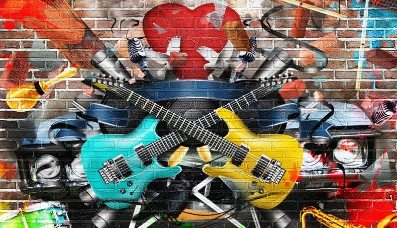MICROPHONE, MARACA, BRICKS, GUITAR, HEADLIGHT