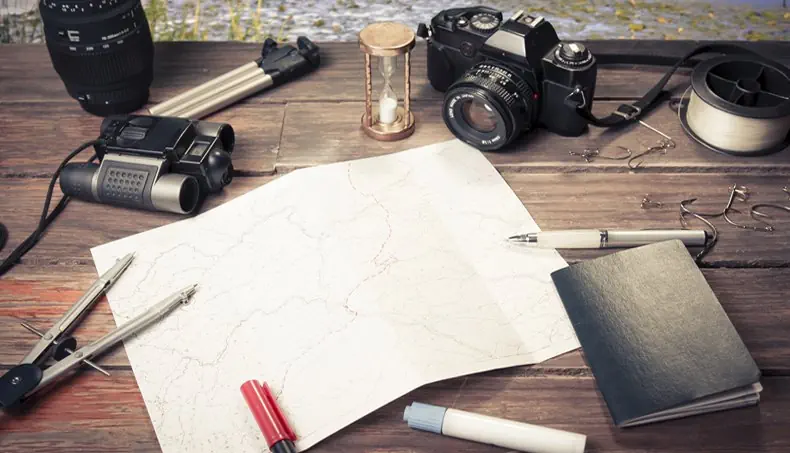 HOURGLASS, ROUTE, STRAP, COMPASS, PEN