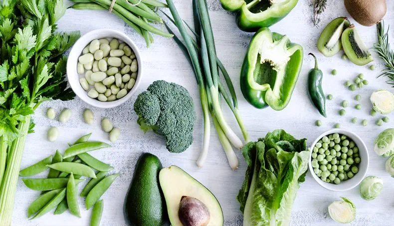 AVOCADO, POD, GREEN PEAS, KIWI, BRUSSELS SPROUTS
