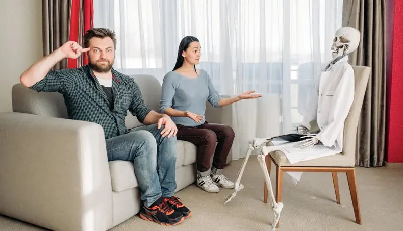 SKELETON, CURTAIN, SKULL, DOCTOR, CHAIR